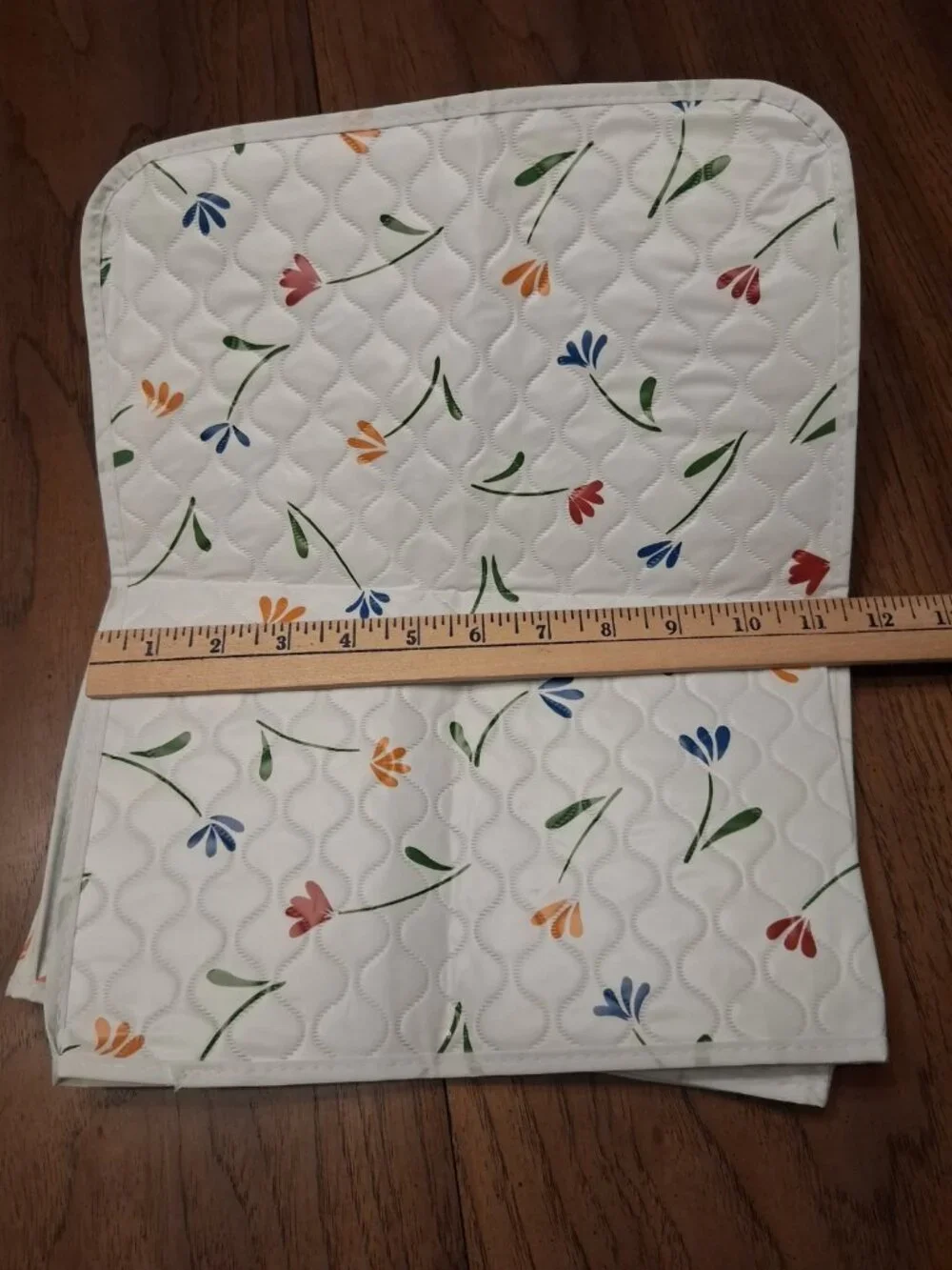 Vintage White w/Flower Quilted Vinyl Appliance Covers Lot of 4 Toaster Mixer